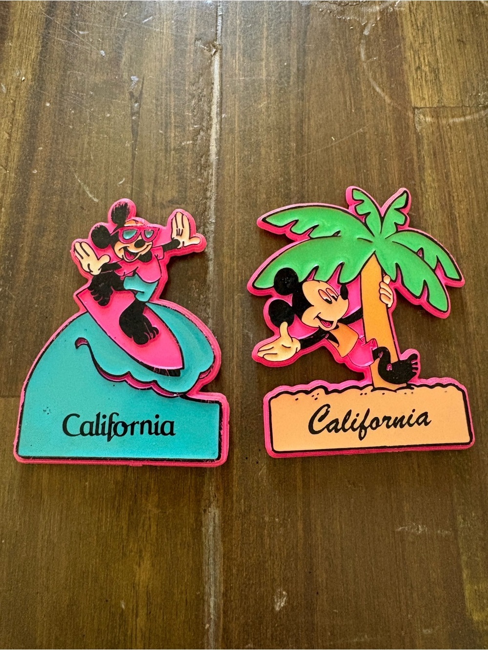 1990 The Walt Disney Magnets California Destination Souvenir Plastic Mickey